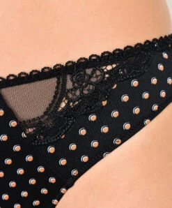 Tanga Sexy Collection Pois Glamour Par Antinéa De Lise Charmel. -Sous Vêtement Soldes Magasin Tanga Antinea de Lise Charmel Pois Glamour noir camel CCC0036 NC details
