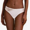Tanga Collection Chic Essential Coloris Blanc De Chez Chantelle Paris.  -Sous Vêtement Soldes Magasin Tanga Chantelle Chic Essential blanc C16G90 010 1