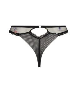 Tanga Lise Charmel Collection Flora Aura, Coloris Aura Pastel (broderie Multicolore Pastel Sur Fond Noir). 15 Tanga Lise Charmel Collection Flora Aura, Coloris Aura Pastel (broderie Multicolore Pastel Sur Fond Noir). -Sous Vêtement Soldes Magasin Tanga Lise Charmel Flora Aura pastel noir et multicolore ACH0019 AP 11