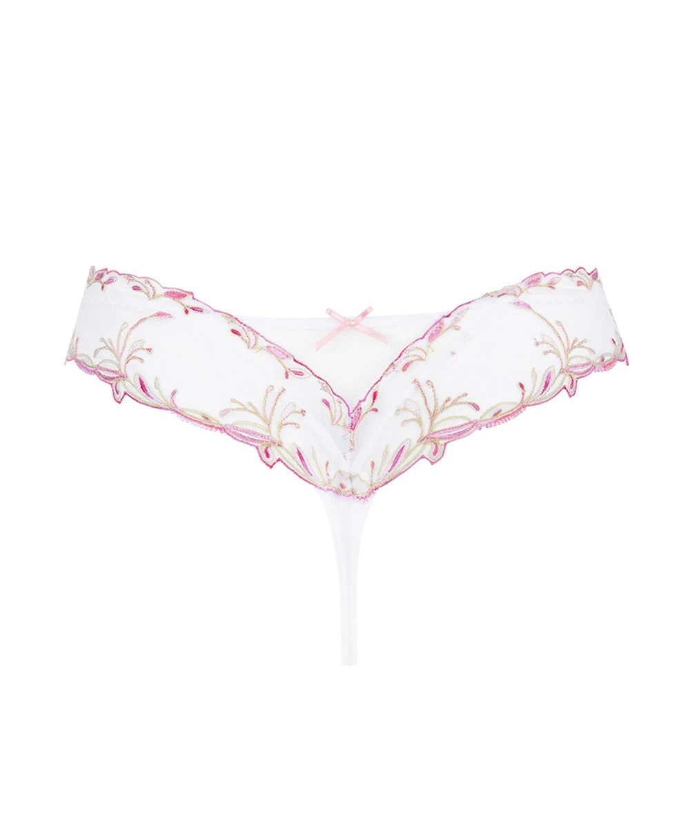 Tanga à Fleurs De La Collection Été Frivole Coloris Blanc Fleuri De Chez Lise Charmel. 10 Tanga à Fleurs De La Collection Été Frivole Coloris Blanc Fleuri De Chez Lise Charmel. – Image 8