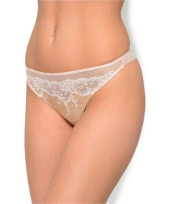 Coloris Splendeur Aurore (=nude). -Sous Vêtement Soldes Magasin Tanga en soie Lise Charmel Splendeur soie aurore ACC0080 SR 501