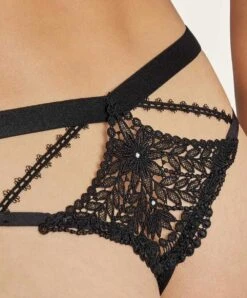 Tanga érotique Ultra-sexy Sweet Addiction De La Collection D'accessoires Sensuels Les Boîtes à Désir Par Aubade. -Sous Vêtement Soldes Magasin Tanga erotique sweet addiction boite a desir Aubade noir P026T NOIR 5