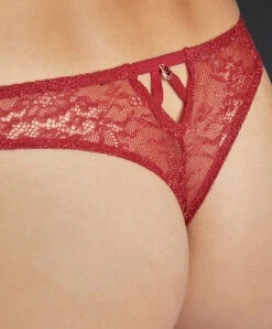 Tanga Sexy Collection Art Of Ink De Chez Aubade, Coloris French Red. -Sous Vêtement Soldes Magasin Tanga sexy Art of ink french red Aubade rouge TD26 FREN 2