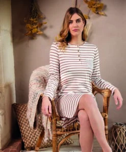 Chemise De Nuit Canat En Coton Modèle Duo CN2.