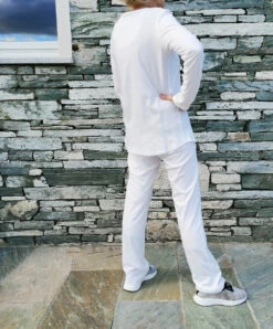 Pyjama En Coton COLOMBE 4 De La Marque De Lingerie De Nuit Française Canat. -Sous Vêtement Soldes Magasin pyjama femme Canat colombe 4 nacre 1