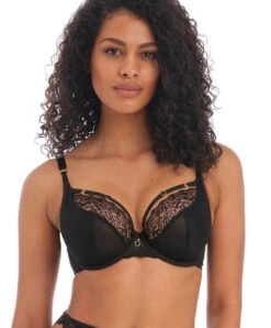 Soutien-gorge Décolleté Plongeant De La Collection Temptress De Chez Freya Lingerie.  -Sous Vêtement Soldes Magasin soutien gorge decollete plongeant armatures Freya temptress noir AA400102 BLK