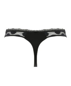 Tanga -Sous Vêtement Soldes Magasin tanga pois boheme Antigel de Lise Charmel noir 1